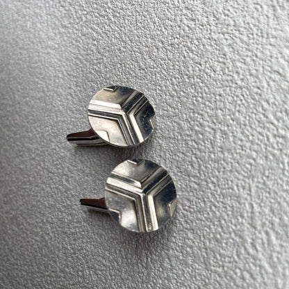 Georg Jensen Cufflinks 60B Sterling Silver 925 Denmark Mens Geometric Vintage