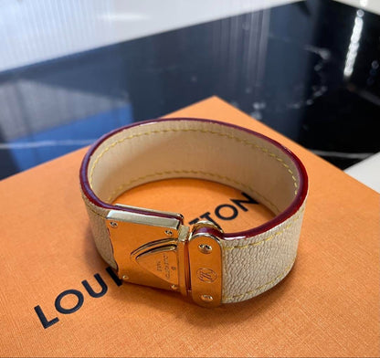 Auth Louis Vuitton Suhaliline M91886 Bracelet Brassle Koara White Used Size S