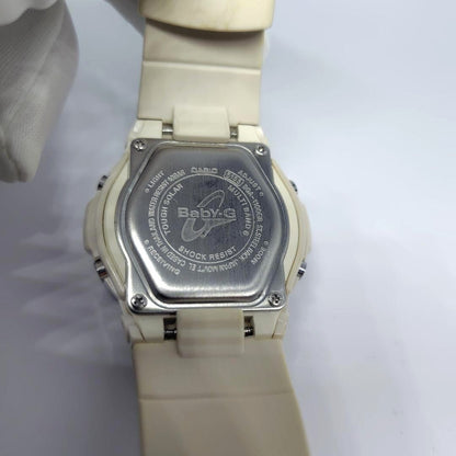 CASIO Baby-G BGA-1100GR Analog Digital Womens Watch White Resin Shock Resist