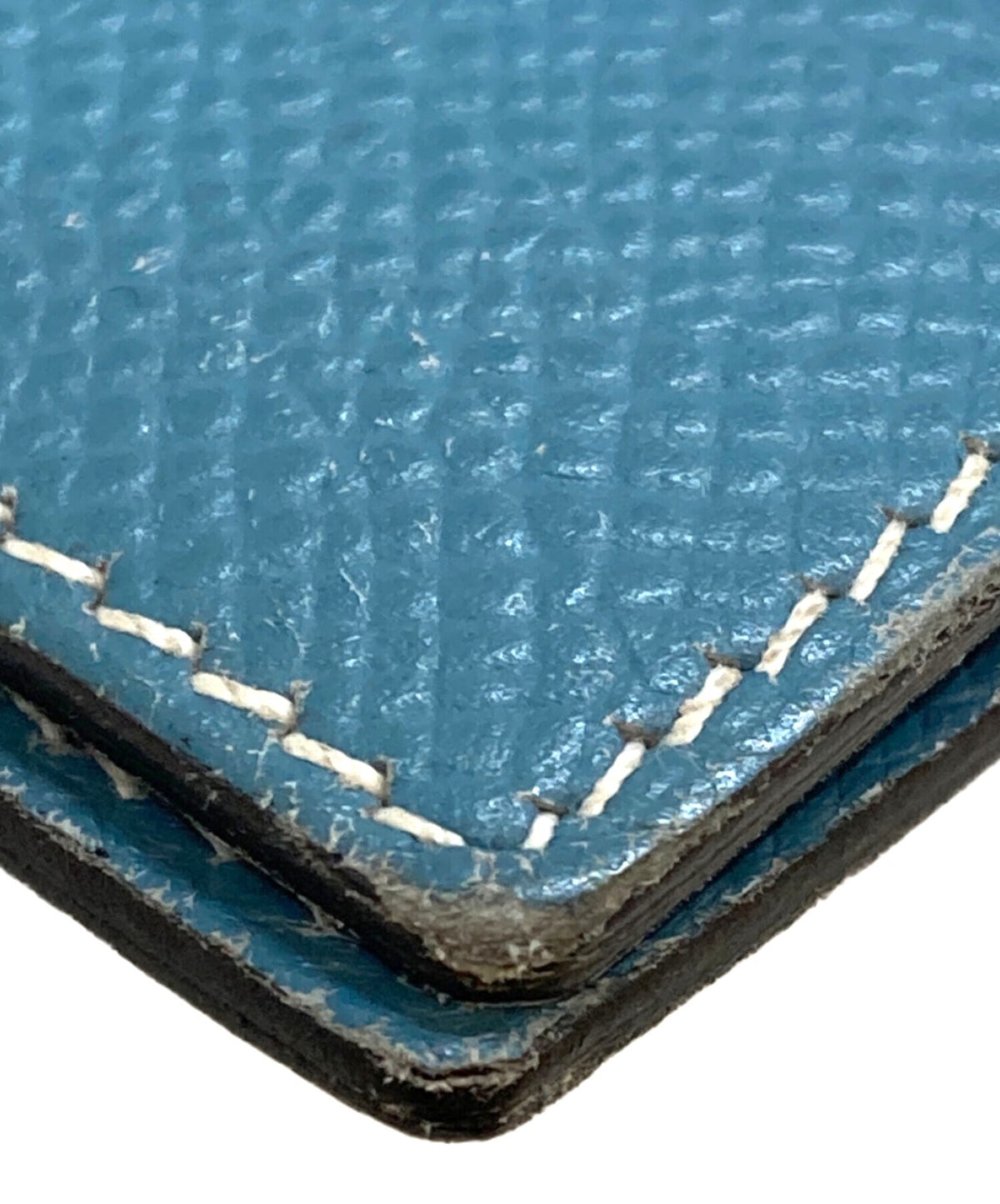 HERMES Agenda Cover Notebook Case Blue Epsom Leather Made in France PM Vintage