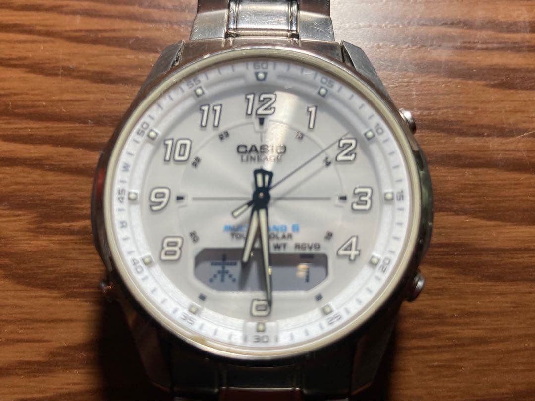 CASIO LINEAGE LCW-M100 Tough Solar Radio Wave Mens Watch Silver Steel 38mm