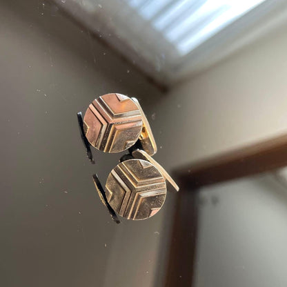 Georg Jensen Cufflinks 60B Sterling Silver 925 Denmark Mens Geometric Vintage