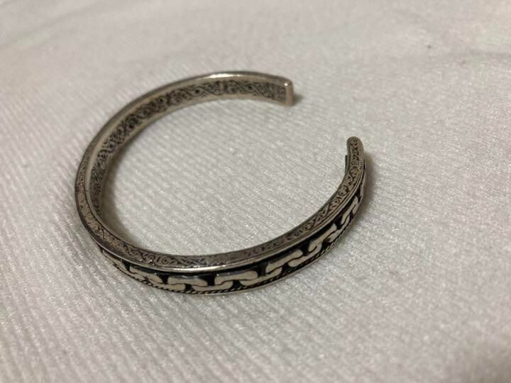 KONSTANTINO Sterling Silver Bangle Bracelet Length 15.7cm 6.1" Used From Japan