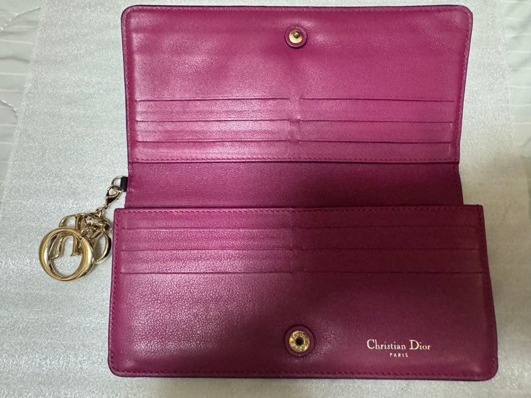 Christian Dior Diorissimo Bifold Long Wallet Black Leather Gold Hardware Rare