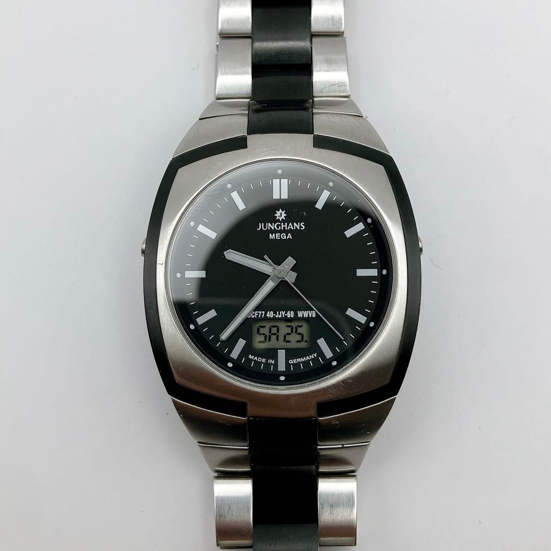 Junghans Mega DCF77 40-JJY-60 Radio-Controlled Quartz Watch Men