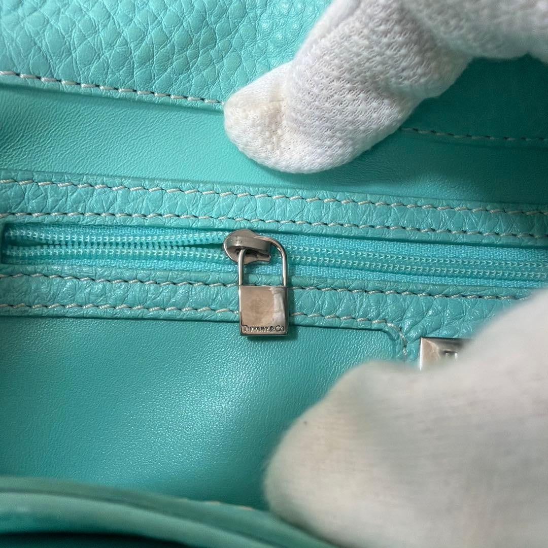 Tiffany & Co Manhattan Satchel Tiffany Blue Calf Leather Handbag Silver Hardware