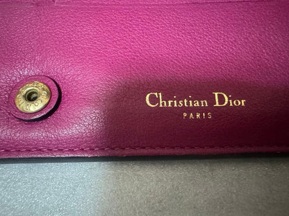 Christian Dior Diorissimo Bifold Long Wallet Black Leather Gold Hardware Rare