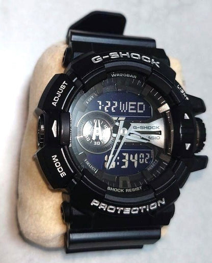 CASIO G-SHOCK GA-400GB Men Analog Digital Watch Black Resin Band Working Used