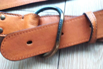 Burberry Brown Leather Belt Ring Buckle 106 cm 41.7" Unisex Used