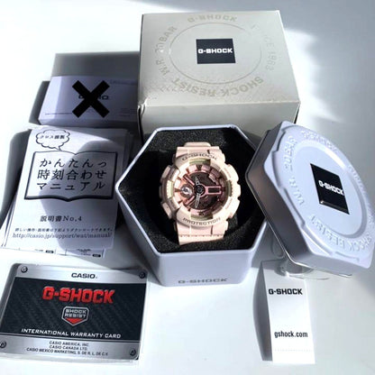 CASIO G-SHOCK GMA-S110MP-4A1CR Womens Watch Pink Rose Gold Dial Analog Digital