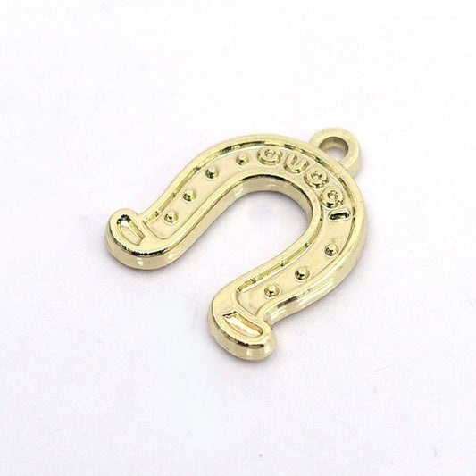 Gucci Horseshoe Gold Tone Pendant Top Charm Used
