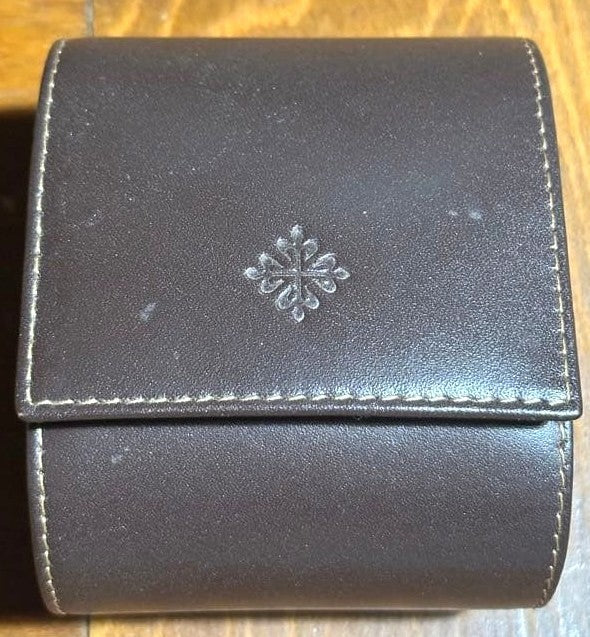 PATEK PHILIPPE Genuine Watch Travel Case Brown Leather Authentic Switzerland