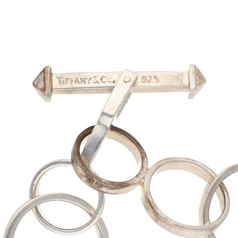 Tiffany & Co Sterling Silver 925 Ring Link Long Necklace Paloma Picasso L 96.5cm