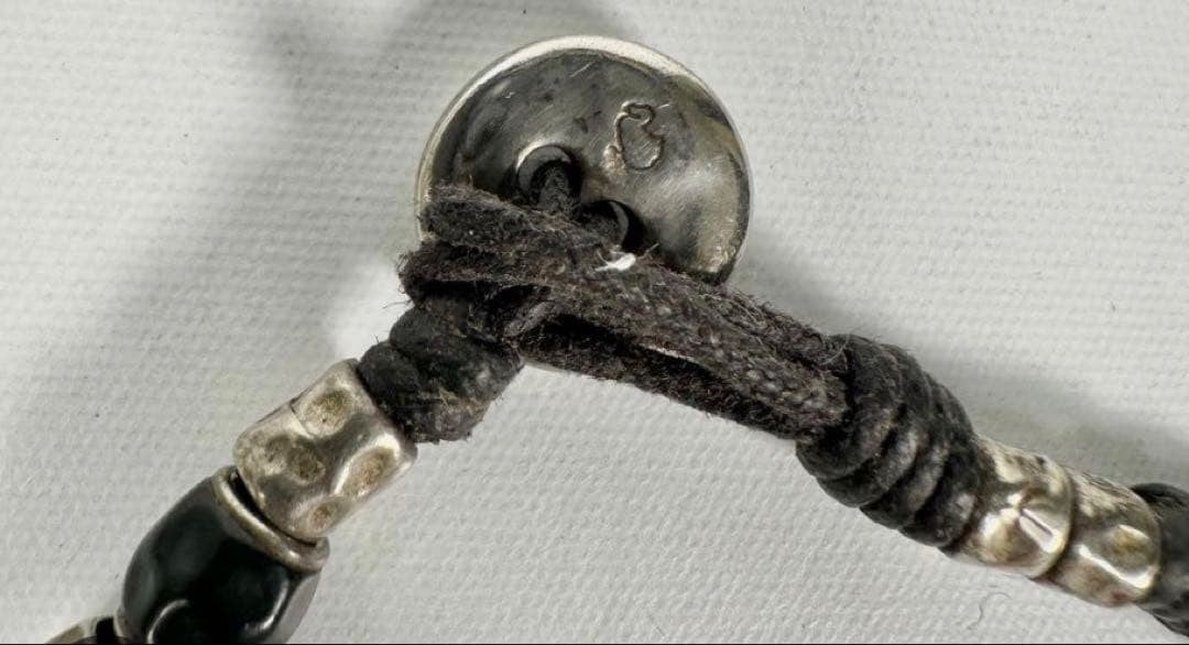 Pomellato DoDo18K White Yellow Gold Sterling Silver 925 Leather Bracelet 17.5cm