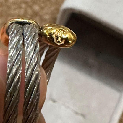 Rare Philippe Charriol Cable Design Ring Gold Silver Size 61 US 9.5 Used Japan