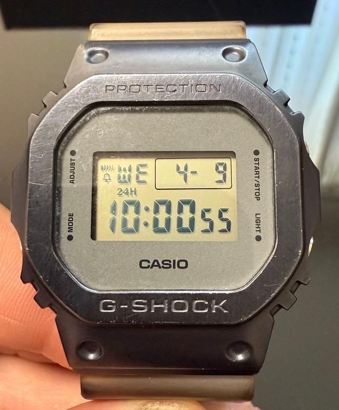 CASIO G-SHOCK GM-5600MF Mens Digital Watch Silver Stainless Steel Resin Band