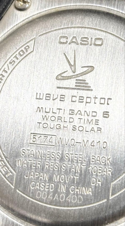 CASIO Wave Ceptor WVQ-M410-7AJF Solar Radio Watch White Dial Multiband 6 Mens