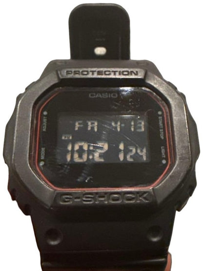 CASIO G-SHOCK DW-5600VT Digital Watch Black Resin Square Case Mens Used
