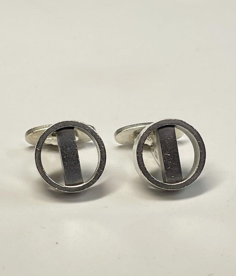 George Jensen # 91 Sterling Silver 925 Cufflinks Japan Used Vintage