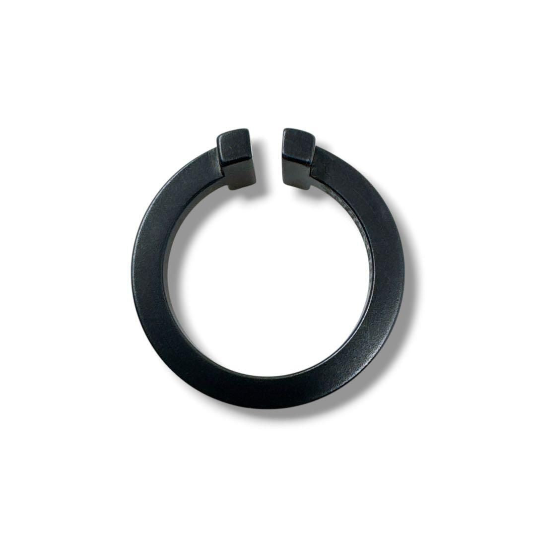 Tiffany & Co Black-coated Stainless Steel T Square Ring Size 49 US 4.75-5