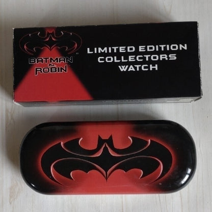 Fossil x BATMAN & ROBIN Limited Edition SILVER Watch 1997 Unused Japan