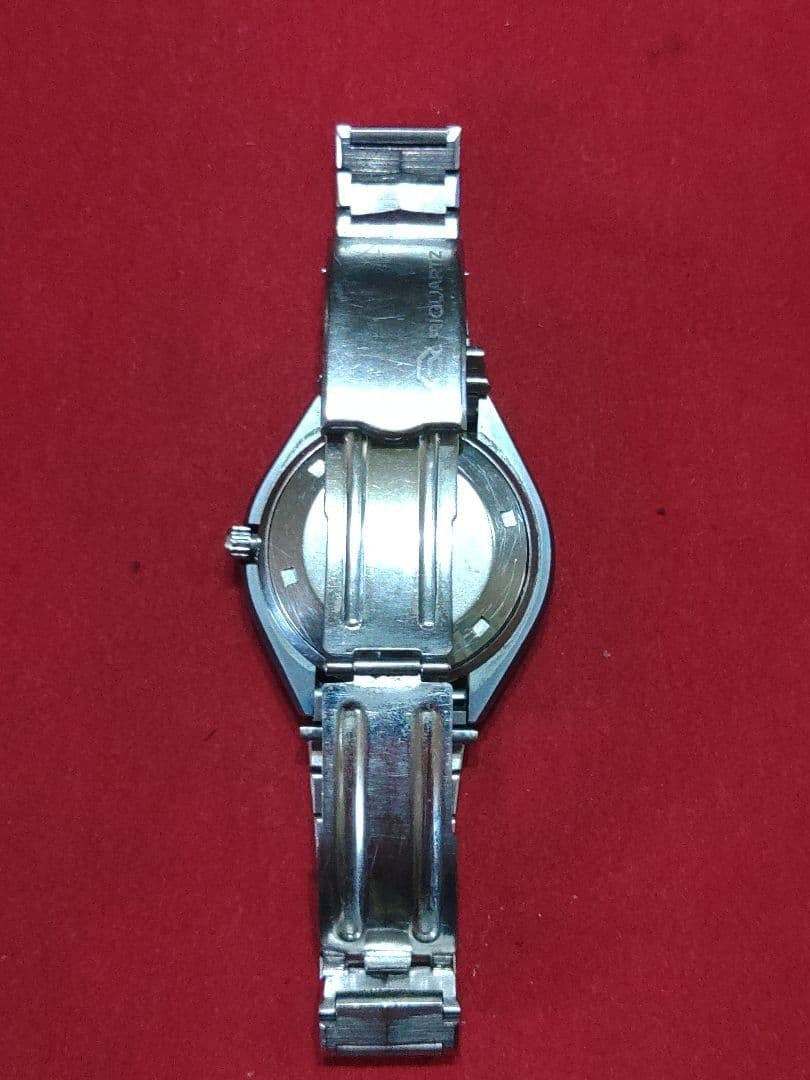 RICOH REQUARTZ 591005 Tiger Eye Dial Analog Date Watch Men Battery Replaced