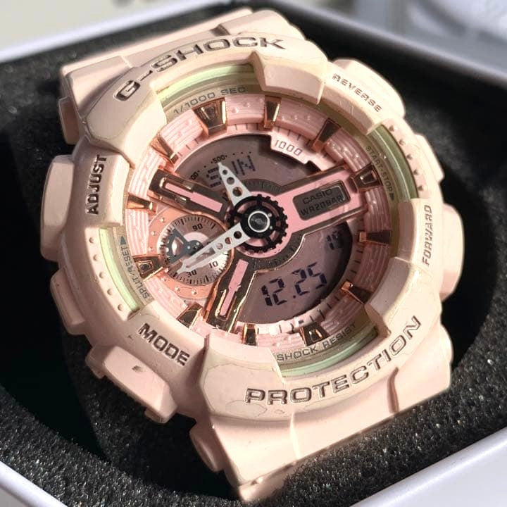 CASIO G-SHOCK GMA-S110MP-4A1CR Womens Watch Pink Rose Gold Dial Analog Digital