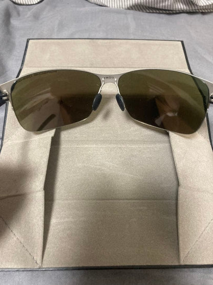 Porsche Design P'8582 Rectangular Sunglasses Men Silver Frame Excellent