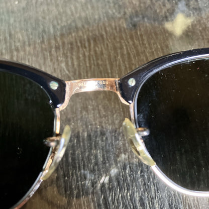 Vintage Ray-Ban B&L Bausch Lomb USA Clubmaster Sunglasses Pink Purple W0376 Rare