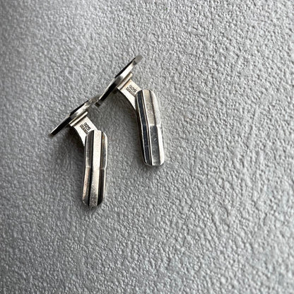 Georg Jensen Cufflinks 60B Sterling Silver 925 Denmark Mens Geometric Vintage