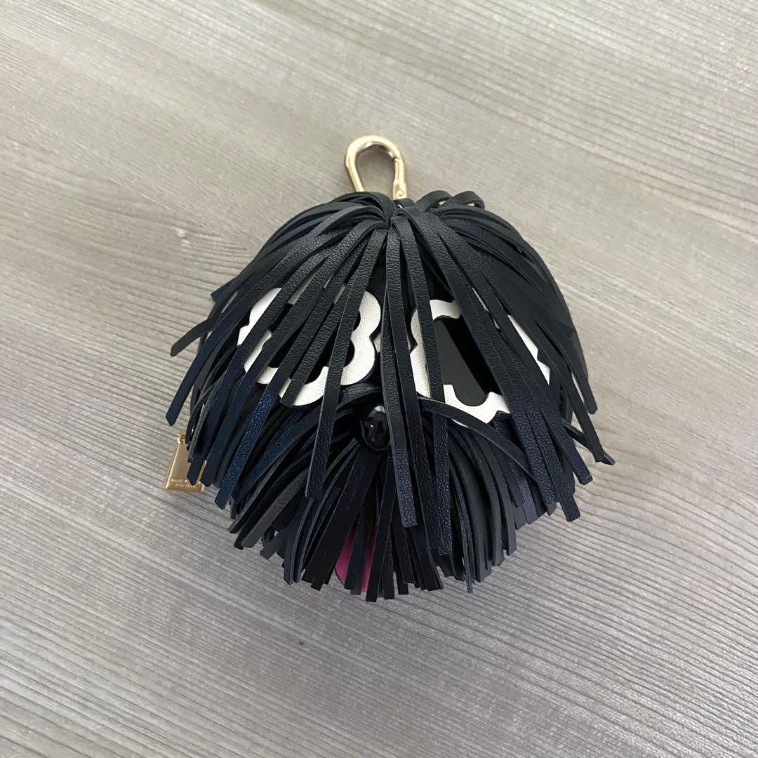 Kate Spade New York Shaggy 3D Dog Coin Purse Black Leather Gold Hardware Limited
