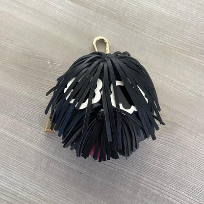 Kate Spade New York Shaggy 3D Dog Coin Purse Black Leather Gold Hardware Limited