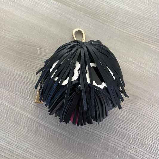 Kate Spade New York Shaggy 3D Dog Coin Purse Black Leather Gold Hardware Limited