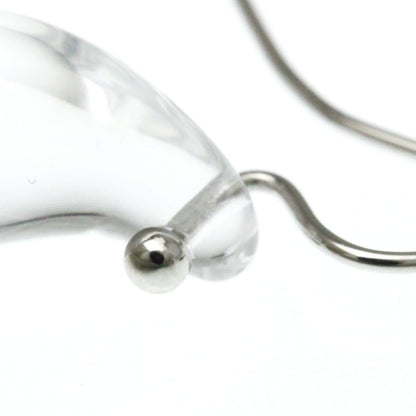 Tiffany&Co. Auth Teardrop Crystal Drop Earrings 18K WG 16.30x10 mm 0.64x0.39"