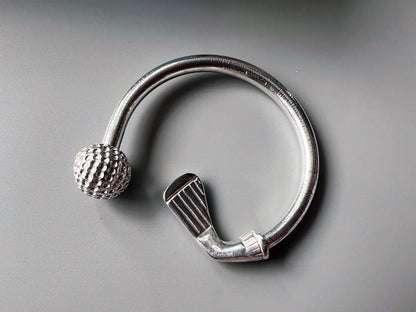 TIFFANY & Co Sterling Silver SV925 Golf Club & Ball Keychain Key Ring With Box