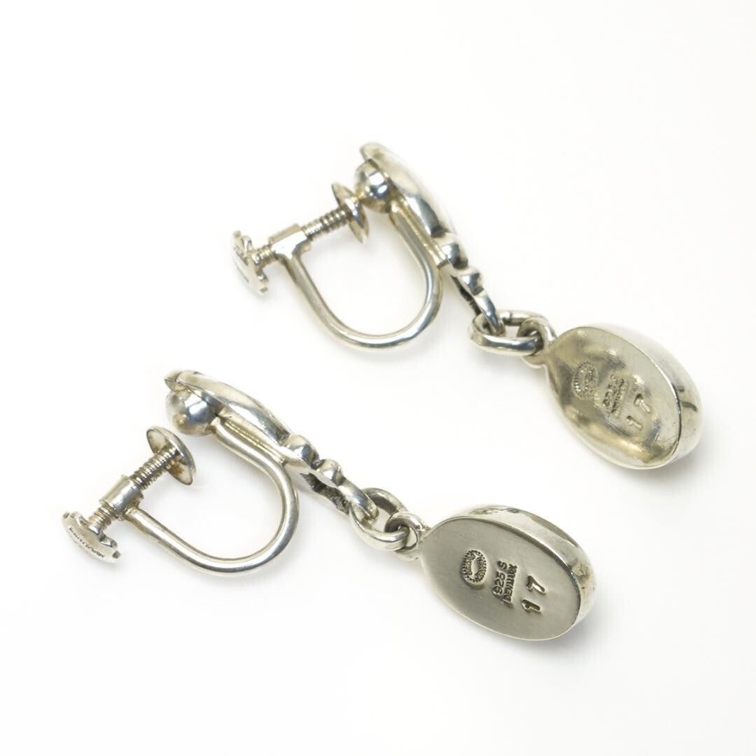 Georg Jensen # 17 earrings Sterling Silver 925S Denmark L 1.4” W 0.27"
