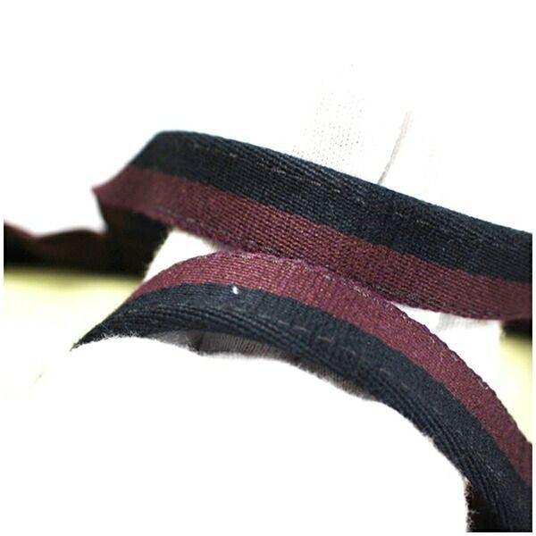 Hermes Authentic Fourre Tout MM Canvas Tote Bag Black Wine Red 43x30x9 cm Used