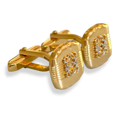 Loewe Anagram Gold Tone Cufflinks Excellent