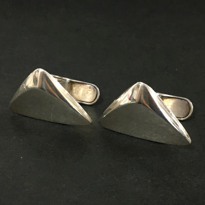 Hans Hansen Denmark Sterling Silver 925 Cufflinks Triangle Design Modernist Mens