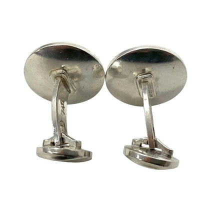 Georg Jensen Cufflinks Sterling Silver 925 Round Circle Design Men Vintage