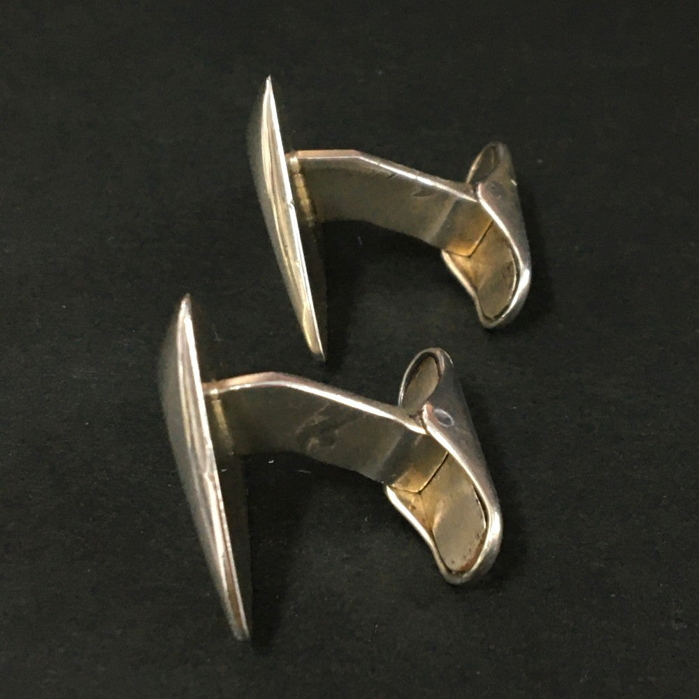Hans Hansen Denmark Sterling Silver 925 Cufflinks Triangle Design Modernist Mens