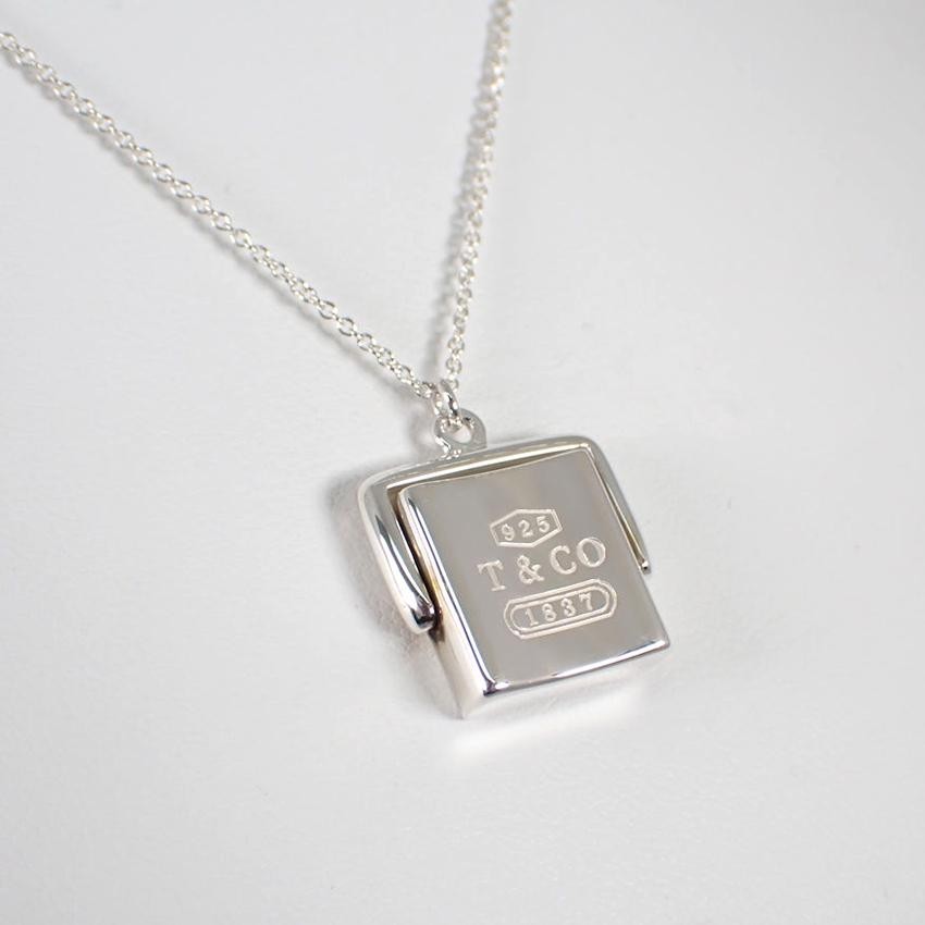 Tiffany & Co Sterling Silver 925 1837 Square Spinner Necklace L 40cm Excellent