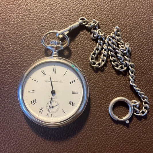 Zeno Watch Basel Incabloc Hand Wind Pocket Watch with Stand Swiss Movement Usee