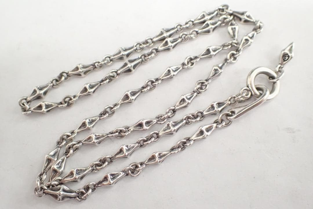 Bloody Mary Tiny Bone Chain Necklace Silver 925 50cm 19.7" Used 24.9ｇ Hook