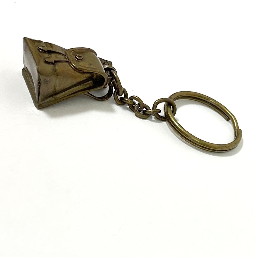 COACH Old Coach Backpack Turnlock Keychain Keyring Brass Bag Charm Vintage USA