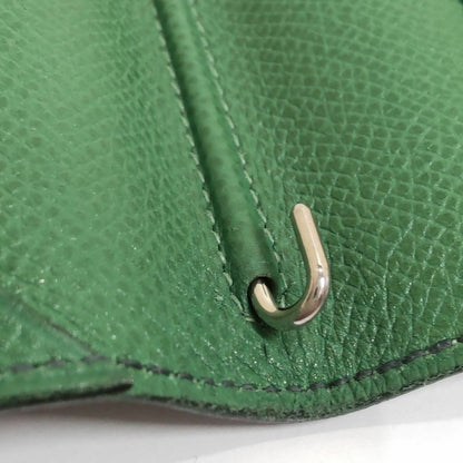 HERMES Agenda Cover Notebook Case Green Black Epsom Leather Made in France