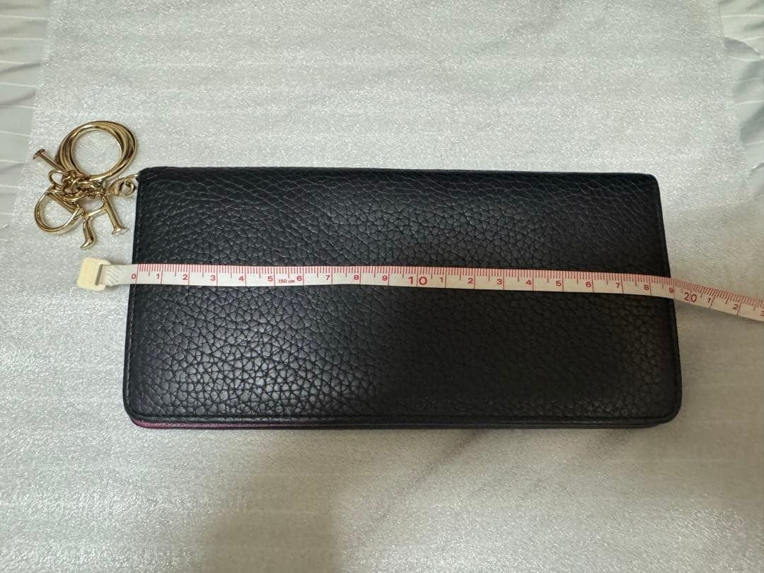 Christian Dior Diorissimo Bifold Long Wallet Black Leather Gold Hardware Rare
