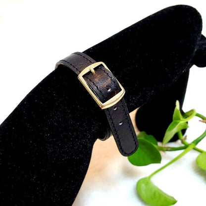 Celine Leather Bracelet Bangle Gold Hardware L 21cm 8.2in Excellent