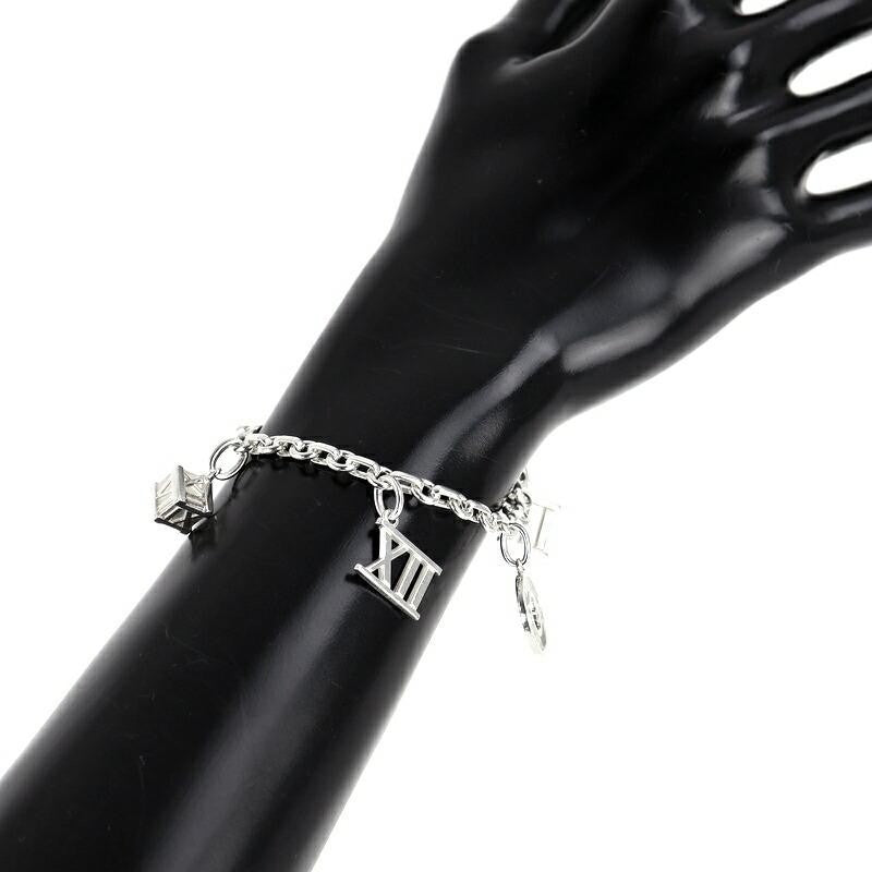Tiffany & Co Sterling Silver 925 Atlas Donut Chain Link Charm Bracelet L 16.5cm