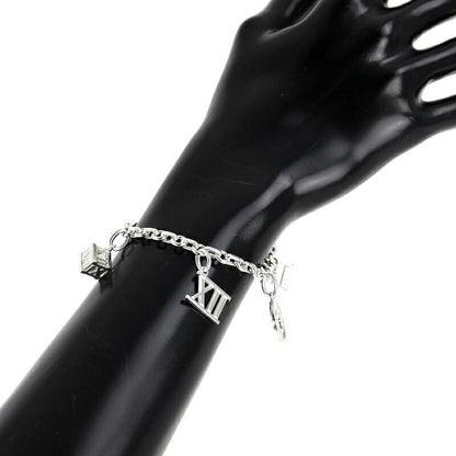 Tiffany & Co Sterling Silver 925 Atlas Donut Chain Link Charm Bracelet L 16.5cm